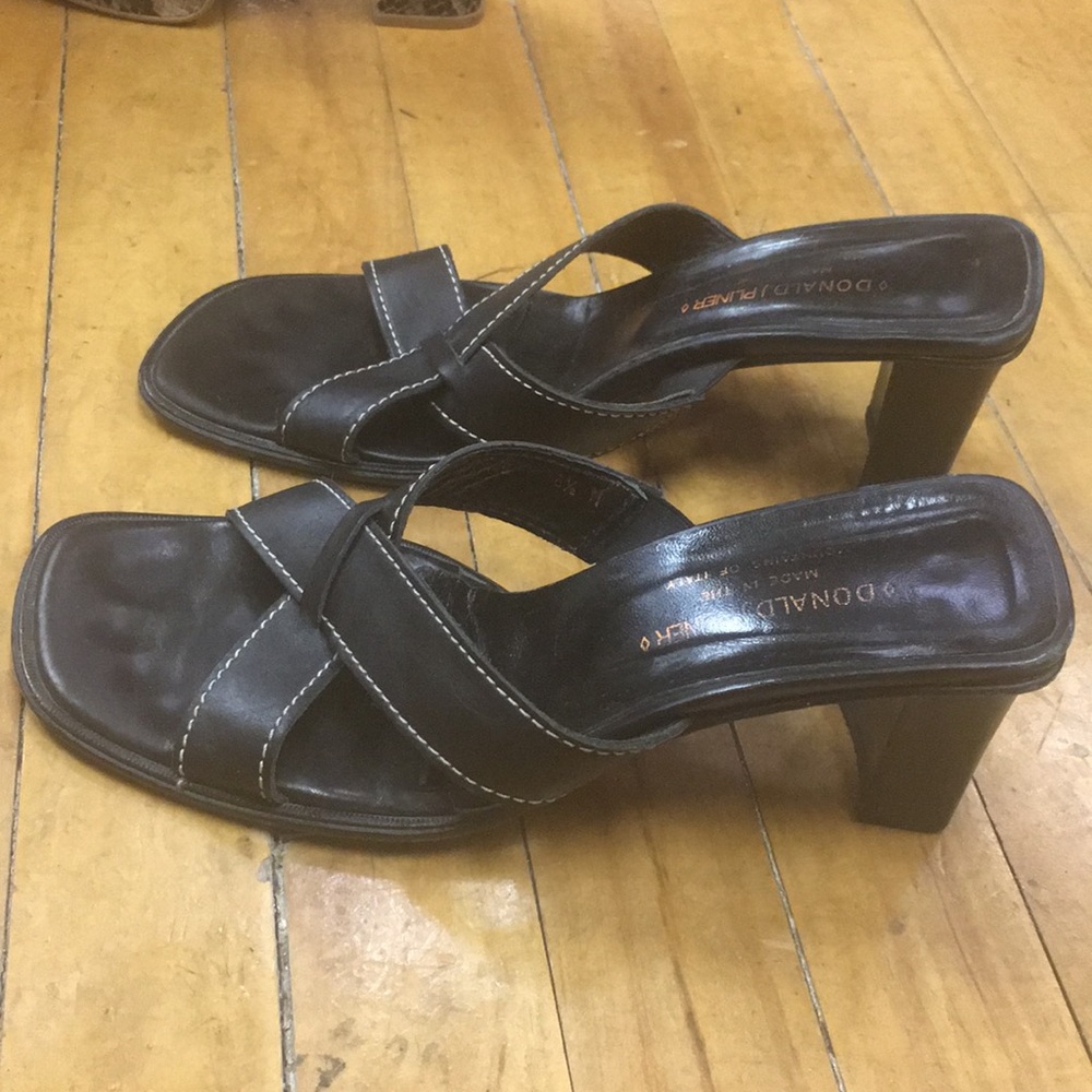 8.5 Black criss cross slide sandals Donald Pliner - Picture 2 of 6